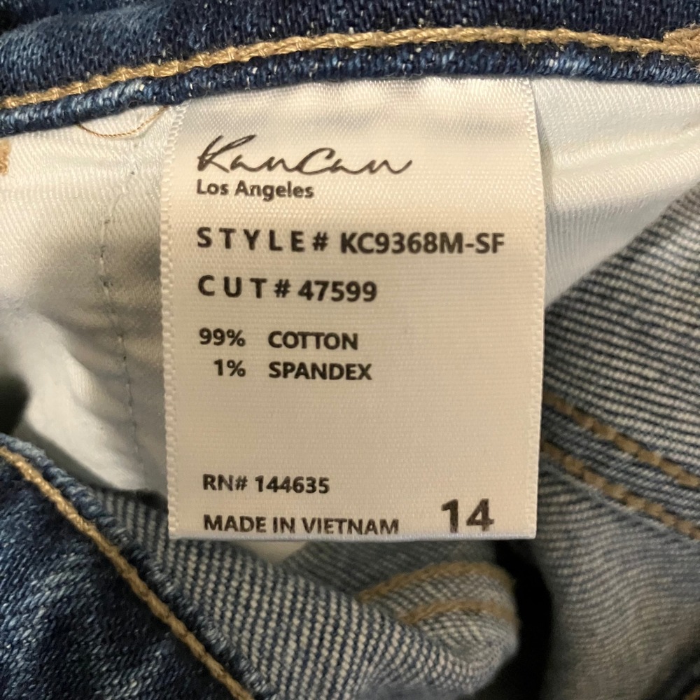 Kancan Jeans 14 Womens Light Denim Wide Leg Baggy Adjustable Buckle KC9368M-SF - Picture 9 of 9